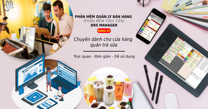 Phần mềm quản lý bán hàng/Phần mềm tính tiền dành cho quán trà sữa trực quan đơn giản dễ sử dụng