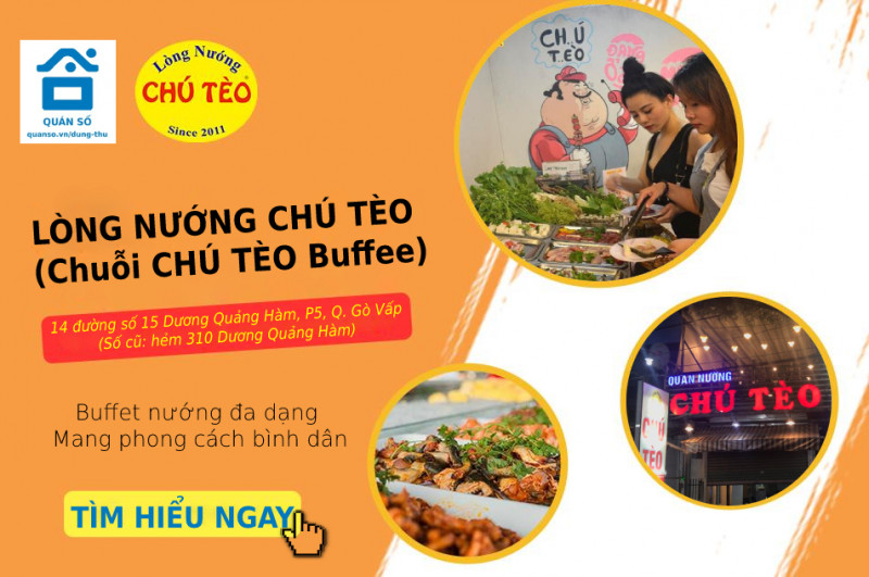 Lòng Nướng Chú Tèo (Chuỗi Chú Tèo Buffet) – Buffet nướng đa dạng mang phong cách bình dân!