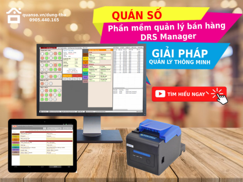 Phần mềm quản lý bán hàng DRS Manager chuyên dành cho nhà hàng café –  Giải pháp quản lý thông minh chuyên dành cho nhà hàng café